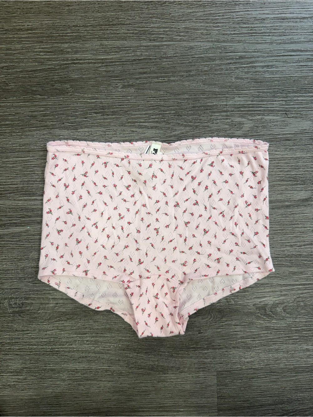 PINK Victoria's Secret Light Pink Floral Panty Size XL